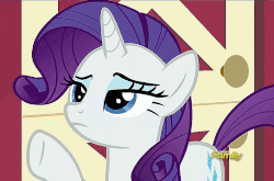 Size: 736x486 | Tagged: safe, screencap, rarity, applejack's "day" off, g4, animated, discovery family logo, female, loop