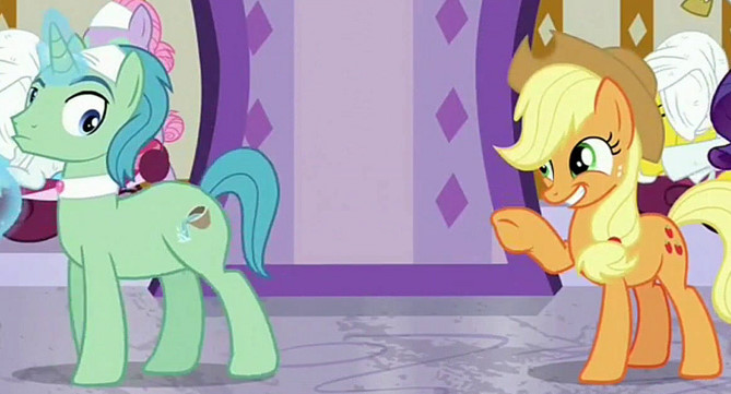 #1164980 - safe, screencap, applejack, birch bucket, bulk biceps ...