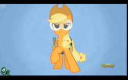 Size: 1440x900 | Tagged: safe, screencap, applejack, applejack's "day" off, g4, bronystate, discovery family logo, goggles, safety goggles, toolbelt, tools