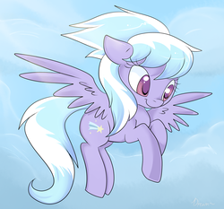 Size: 1500x1400 | Tagged: safe, artist:lustrous-dreams, cloudchaser, pegasus, pony, g4, cloud, female, flying, mare, solo