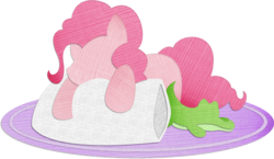 Size: 1450x840 | Tagged: safe, artist:saw-buck, gummy, pinkie pie, earth pony, pony, g4, female, lying down, mare, minimalist, pillow, simple background, transparent background