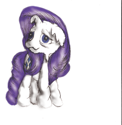 Size: 1866x1906 | Tagged: safe, artist:heromewtwo, rarity, pony, applejack's "day" off, g4, female, food, marshmallow, melting, prunity, rarity is a marshmallow, sagging, solo, wrinkles
