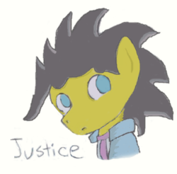Size: 446x438 | Tagged: safe, artist:someponyontheweb, oc, oc only, oc:justice, lawyer, solo