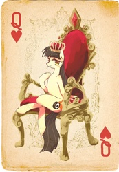 Size: 831x1200 | Tagged: safe, artist:kolshica, wild fire, g4, playing card, queen of hearts