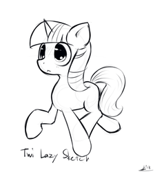 Size: 599x667 | Tagged: safe, artist:alec, twilight sparkle, g4, female, monochrome, sketch, solo