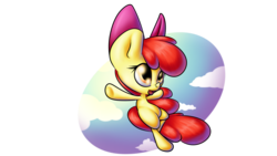 Size: 1920x1080 | Tagged: safe, artist:shadowsn25, apple bloom, g4, adorabloom, cute, female, open mouth, solo
