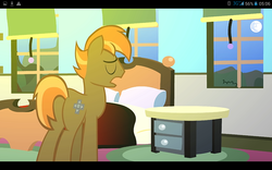 Size: 1280x800 | Tagged: safe, artist:mr kupkake, button mash, earth pony, pony, strangers, g4, butt, eyes closed, male, older, older button mash, plot, scratch21, stallion, youtube link