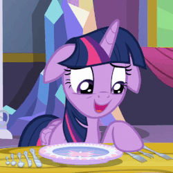Size: 475x475 | Tagged: safe, screencap, twilight sparkle, alicorn, pony, g4, no second prances, animated, cute, female, floppy ears, mare, reversed, solo, talking, twiabetes, twilight sparkle (alicorn)