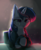 Size: 1072x1296 | Tagged: safe, artist:lunarmarshmallow, twilight sparkle, pony, unicorn, g4, chair, chromatic aberration, clothes, crying, female, hoodie, mare, sad, sitting, solo, table