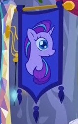 Size: 160x253 | Tagged: safe, screencap, starlight glimmer, g4, no second prances, banner, palindrome get, picture for breezies