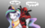 Size: 4000x2500 | Tagged: safe, artist:skodadav, princess celestia, human, pony, g4, celestia is not amused, crossover, deadpool, high res, human on pony action, humans riding ponies, interspecies, riding, this will end in tears and/or a journey to the moon, unamused