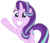 Size: 3313x2863 | Tagged: safe, artist:sketchmcreations, starlight glimmer, pony, unicorn, g4, no second prances, cute, female, glimmerbetes, grin, happy, high res, inkscape, mare, raised hoof, simple background, smiling, solo, transparent background, vector