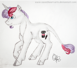 Size: 1280x1141 | Tagged: safe, artist:sweetheart-arts, oc, oc only, oc:magic hat, classical unicorn, horn, leonine tail, solo