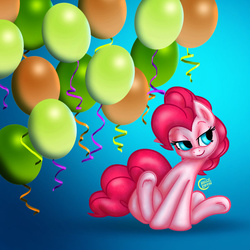 Size: 800x800 | Tagged: safe, artist:ariannafelidae, pinkie pie, earth pony, pony, g4, female, solo, trace