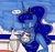 Size: 1139x1064 | Tagged: safe, artist:newyorkx3, princess luna, anthro, g4, boat, breasts, busty princess luna, cherry, cleavage, dating the viewer, female, food, ice cream, ocean, offscreen character, pov, solo, spoon, talking to viewer, traditional art