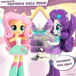 Size: 500x500 | Tagged: safe, fluttershy, opalescence, rarity, equestria girls, g4, clothes, doll, equestria girls minis, hair dryer, irl, photo, tank top, toy