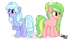 Size: 1024x560 | Tagged: safe, artist:sugarysprinkle-mlp, lemon zest, sugarcoat, pony, equestria girls, g4, my little pony equestria girls: friendship games, alternate universe, equestria girls ponified, missing accessory, ponified, simple background, transparent background