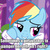 Size: 550x550 | Tagged: safe, screencap, rainbow dash, pegasus, pony, applejack's "day" off, g4, adventure in the comments, bathrobe, caption, clothes, cropped, cute, dashabetes, female, girly, lip bite, mare, robe, smiling, solo, squishy cheeks, subtitles, text