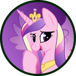 Size: 894x894 | Tagged: safe, artist:koonzypony, princess cadance, g4, button, female, pin, solo