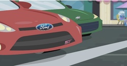 Size: 640x332 | Tagged: safe, trixie, equestria girls, g4, car, ford, ford fiesta, ford fiesta st, toyota