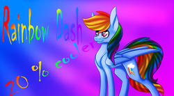 Size: 2000x1100 | Tagged: safe, artist:immagoddampony, rainbow dash, g4, 20% cooler, female, solo