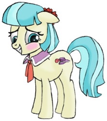 Size: 1600x1800 | Tagged: safe, artist:datapony, coco pommel, earth pony, pony, g4, blushing, cocobetes, cute, female, floppy ears, simple background, solo, transparent background