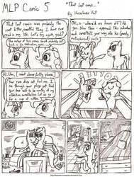 Size: 1024x1354 | Tagged: safe, artist:horselover fat, pinkie pie, twilight sparkle, comic:mlp comic, g4, black and white, comic, grayscale, monochrome, schizophrenia
