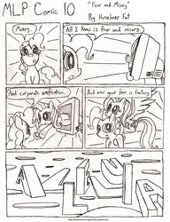 Size: 1024x1333 | Tagged: safe, artist:horselover fat, pinkie pie, comic:mlp comic, g4, black and white, comic, corporation, grayscale, monochrome, schizophrenia