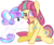 Size: 826x702 | Tagged: safe, artist:flurrypastels-mlp, princess flurry heart, sour sweet, equestria girls, g4, my little pony equestria girls: friendship games, equestria girls ponified, freckles, necklace, older, older flurry heart, ponified, scar