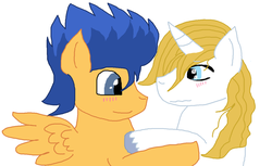 Size: 1024x627 | Tagged: safe, artist:cottoncloudyfilly, flash sentry, prince blueblood, pegasus, pony, unicorn, g4, 1000 hours in ms paint, bluesentry, male, ms paint, shipping, simple background, stallion, white background