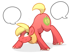 Size: 3136x2384 | Tagged: safe, artist:sidekick, big macintosh, earth pony, pony, g4, exploitable, high res, male, solo, speech bubble, stallion