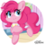 Size: 250x250 | Tagged: safe, artist:dshou, pinkie pie, g4, alternate hairstyle, eye clipping through hair, eyebrows, eyebrows visible through hair, female, oekaki, solo, yet another pinkie blog