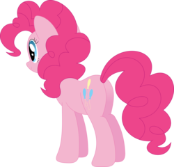 Size: 3573x3426 | Tagged: safe, artist:porygon2z, pinkie pie, g4, balloonbutt, butt, female, high res, plot, simple background, solo, transparent background, vector