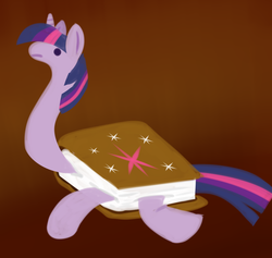 Size: 3523x3334 | Tagged: safe, artist:okami-ano-usagi, twilight sparkle, shuckle, g4, book, female, high res, not salmon, solo, wat