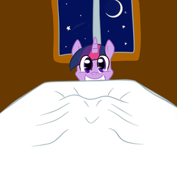 Size: 1200x1200 | Tagged: safe, artist:okami-ano-usagi, twilight sparkle, g4, bed, female, solo