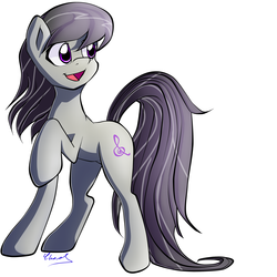 Size: 3000x3000 | Tagged: safe, artist:chaosangeldesu, octavia melody, g4, backwards cutie mark, cute, female, high res, simple background, smiling, solo