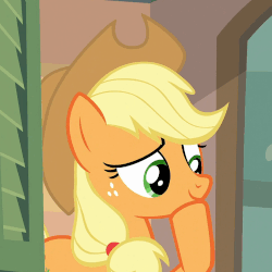 Size: 500x500 | Tagged: safe, screencap, applejack, rarity, applejack's "day" off, g4, animated, female, solo focus