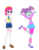 Size: 791x1010 | Tagged: safe, artist:bulbaderp, pinkie pie, sunny flare, equestria girls, g4, alternate universe, female, ms paint