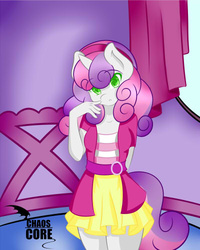 Size: 400x500 | Tagged: safe, artist:caoscore, sweetie belle, anthro, g4, clothes, equestria girls outfit, female, solo