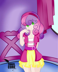 Size: 400x500 | Tagged: safe, artist:caoscore, sweetie belle, human, g4, clothes, equestria girls outfit, female, humanized, solo