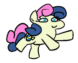 Size: 460x369 | Tagged: safe, artist:jargon scott, bon bon, sweetie drops, earth pony, pony, g4, alternate cutie mark, female, mare, simple background, solo, standing, standing on one leg, white background
