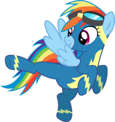 Size: 5430x5760 | Tagged: safe, artist:90sigma, rainbow dash, pegasus, pony, g4, newbie dash, absurd resolution, active stretch, clothes, female, kicking, latex, looking back, mare, pose, simple background, solo, spread wings, transparent background, vector, wings, wonderbolts uniform