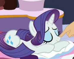Size: 638x512 | Tagged: safe, edit, screencap, rarity, applejack's "day" off, g4, boop, boop edit, cropped, finger, hand