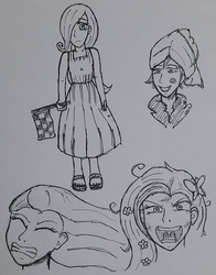 Size: 1449x1850 | Tagged: dead source, safe, artist:jklrxdk, fluttershy, human, g4, female, flag, humanized, monochrome, open mouth, sketch, sketch dump, solo, traditional art, you're going to love me, younger