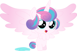 Size: 3586x2386 | Tagged: safe, artist:porygon2z, princess flurry heart, alicorn, pony, g4, baby, bipedal, diaper, female, high res, naked flurry heart, nudity, simple background, solo, transparent background, vector