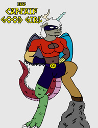 Size: 692x901 | Tagged: safe, discord, anthro, g4, captain goodguy, eris, mirror universe, rule 63