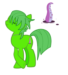 Size: 1268x1396 | Tagged: safe, artist:101dragonslayer, oc, oc only, oc:lime tendril, eyes closed, necklace, solo