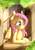 Size: 1024x1448 | Tagged: safe, artist:baldmoose, fluttershy, g4, female, fluttershy's cottage, morning, solo, window