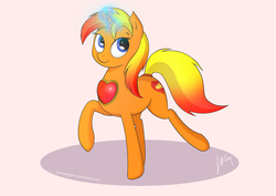 Size: 1280x905 | Tagged: safe, artist:wonkysole, oc, oc only, oc:sugar rush, pony, unicorn, glowing, glowing horn, horn, solo
