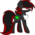 Size: 420x420 | Tagged: safe, artist:shanics, pony, background pony strikes again, edgy, male, ponified, shadow the hedgehog, solo, sonic the hedgehog, sonic the hedgehog (series)